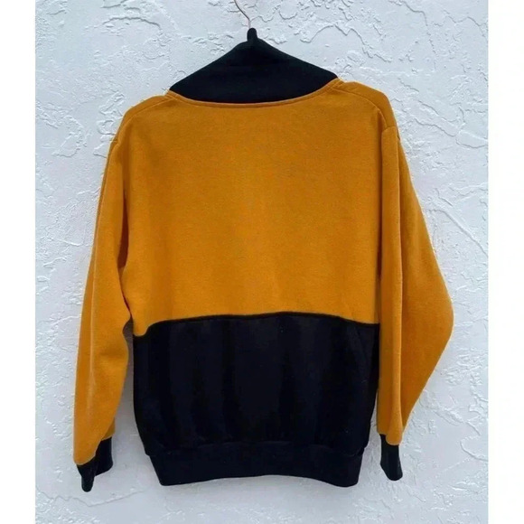 Gitani Collection Mens Long Sleeve Button Down Colorblock Jacket Yellow Black M - Picture 2 of 8